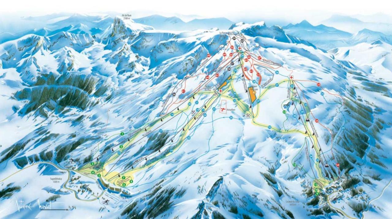 Eden Sur Les Pistes Avec Vue Panoramique Sur La Vallee La Joue du Loup Bagian luar foto